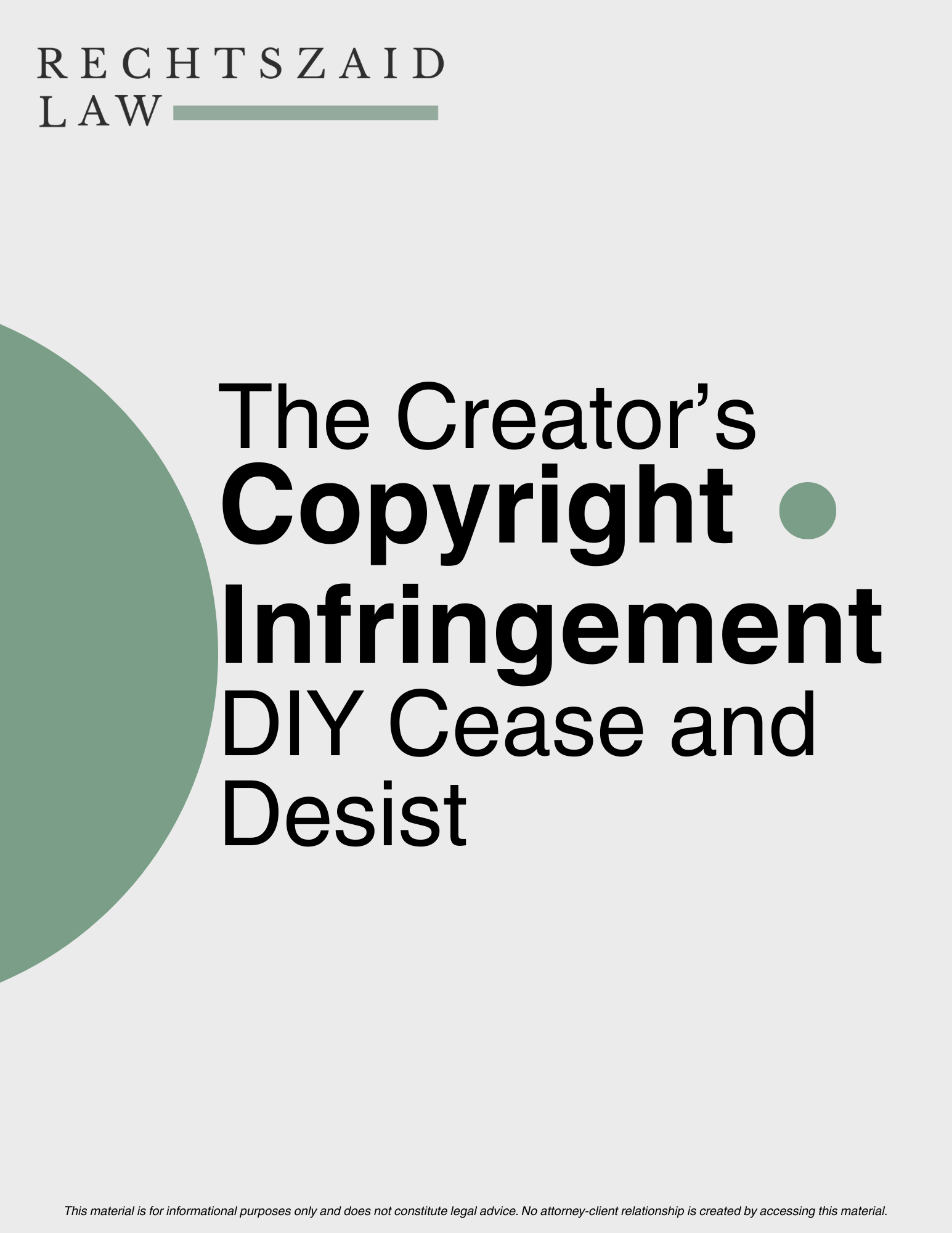 The Creator's Copyright Infringement DIY Cease and Desist cover